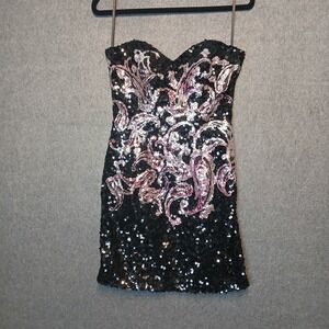 VTG Fiesta sequin Mini dress fairycore y2k goth party glam princess